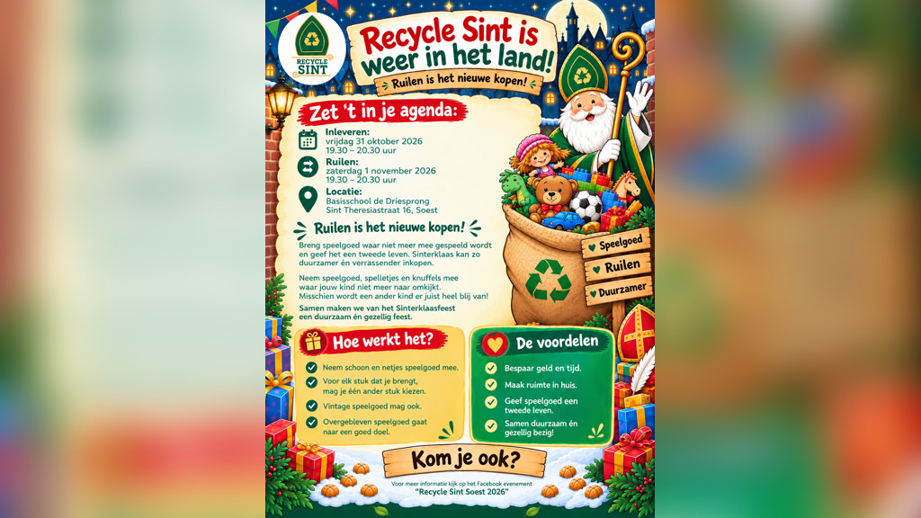 Speelgoed ruilen voor Sinterklaas in Soest