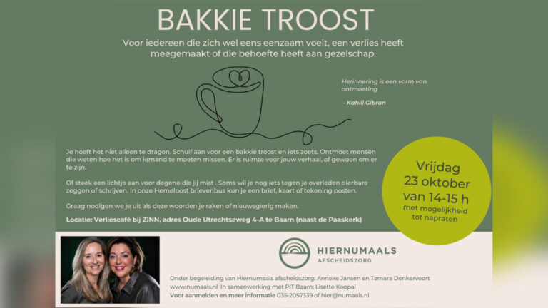 Bakje troost — lezing in Soest